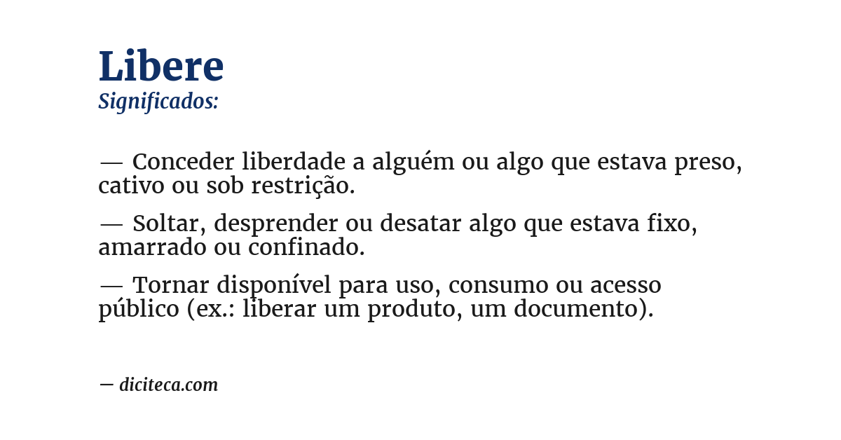 Significado de libere