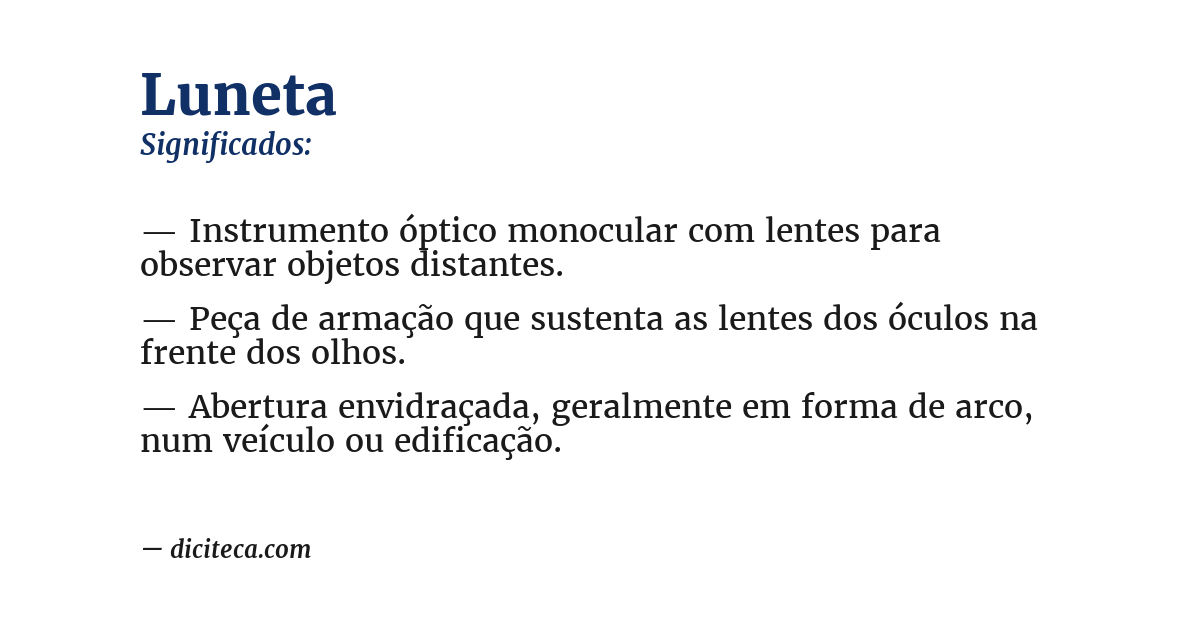 Significado de luneta