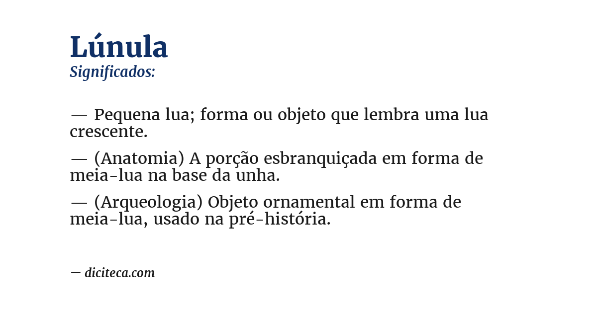 Significado de lúnula