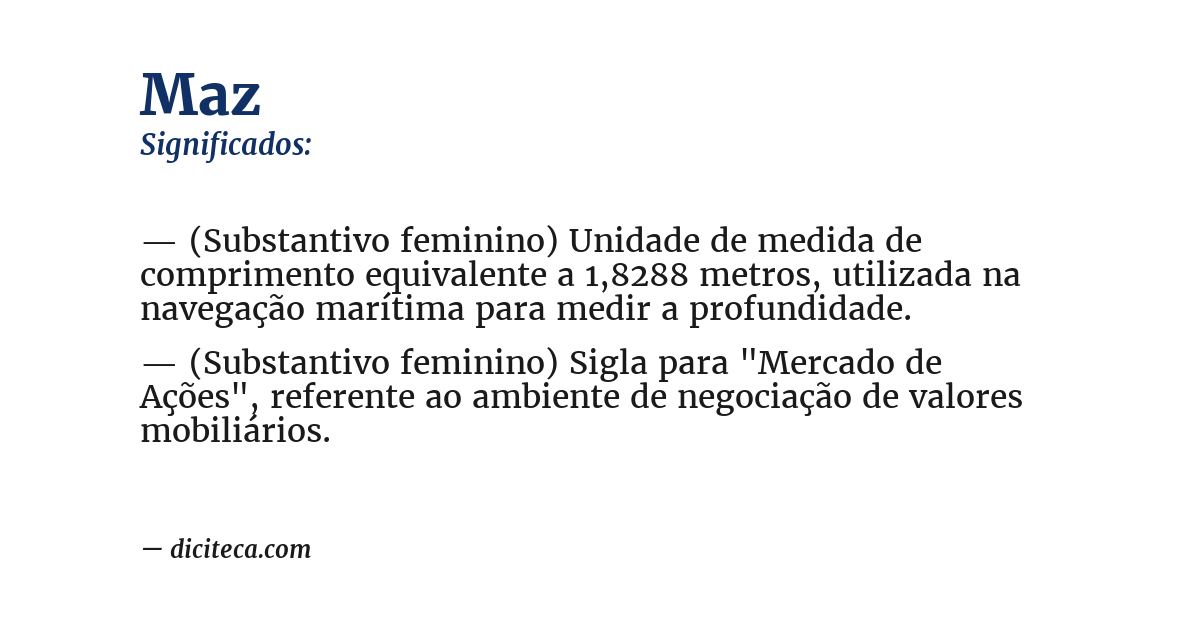 Significado de maz