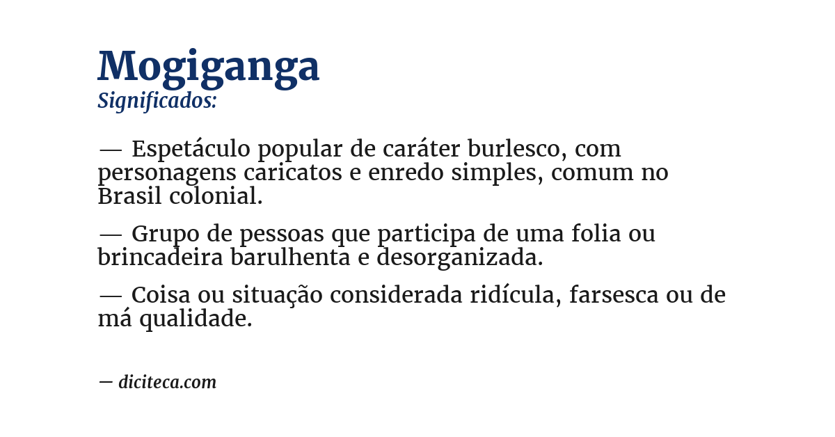 Significado de mogiganga