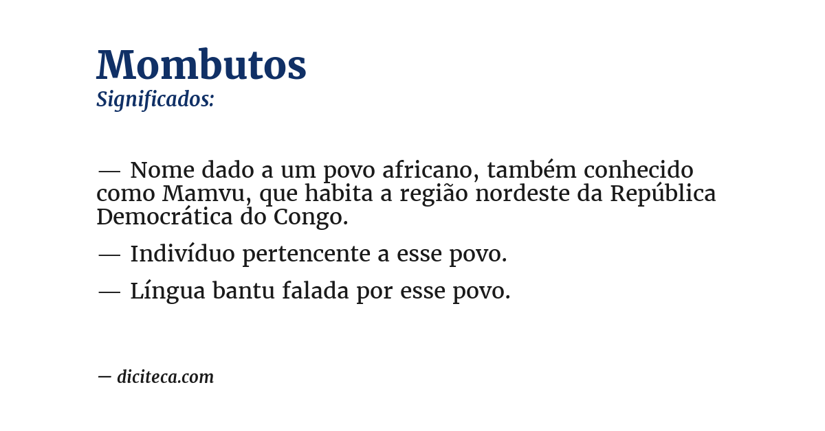 Significado de mombutos