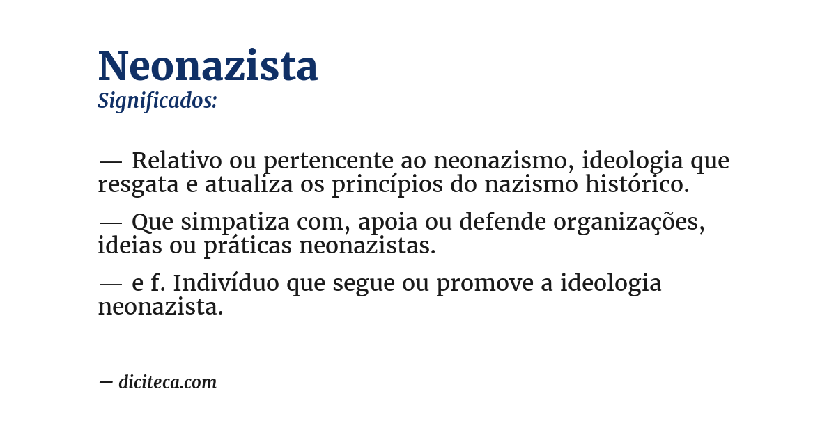 Significado de neonazista