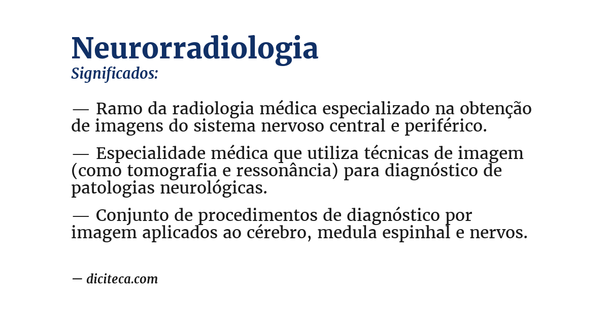 Significado de neurorradiologia