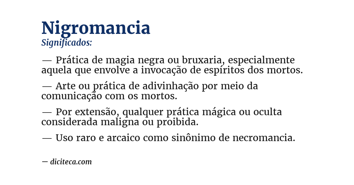 Significado de nigromancia