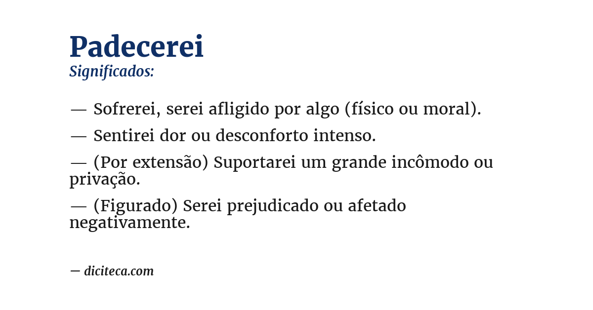 Significado de padecerei
