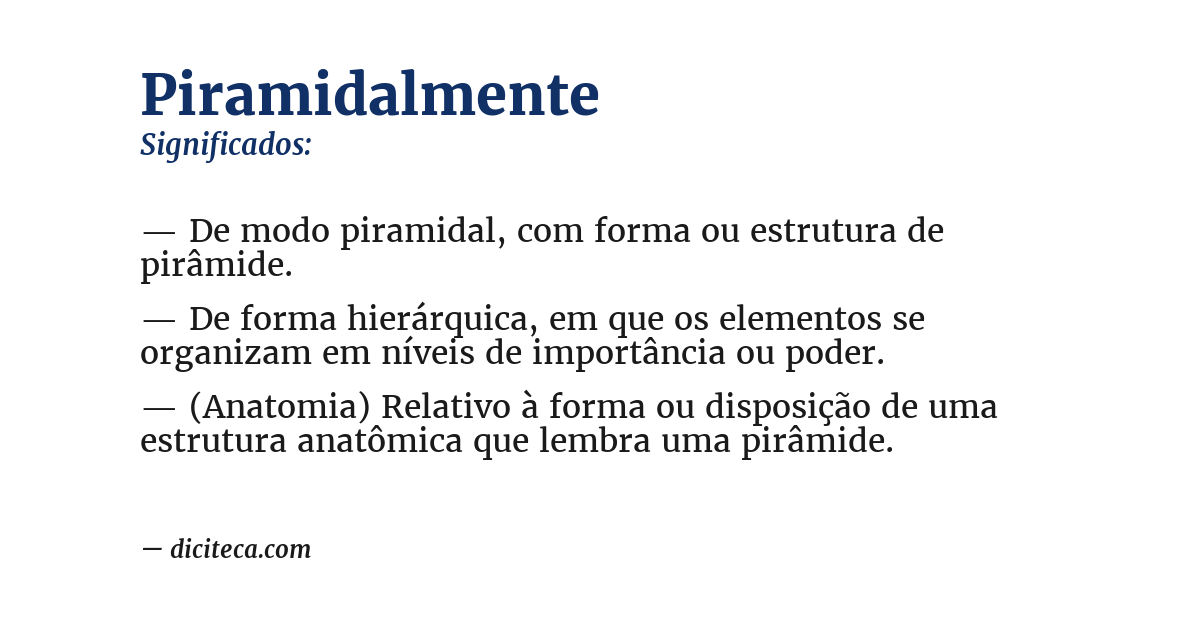 Significado de piramidalmente