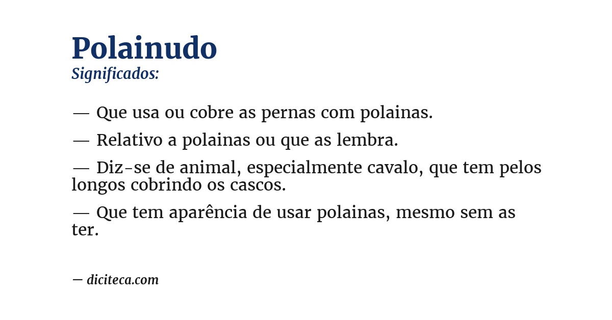 Significado de polainudo