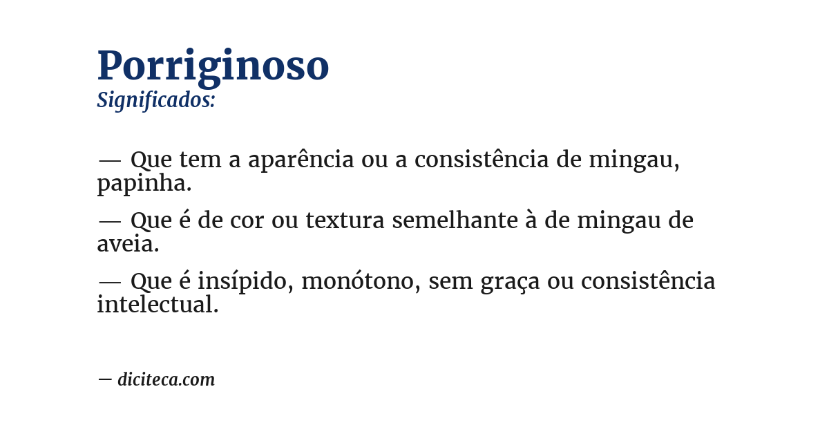 Significado de porriginoso