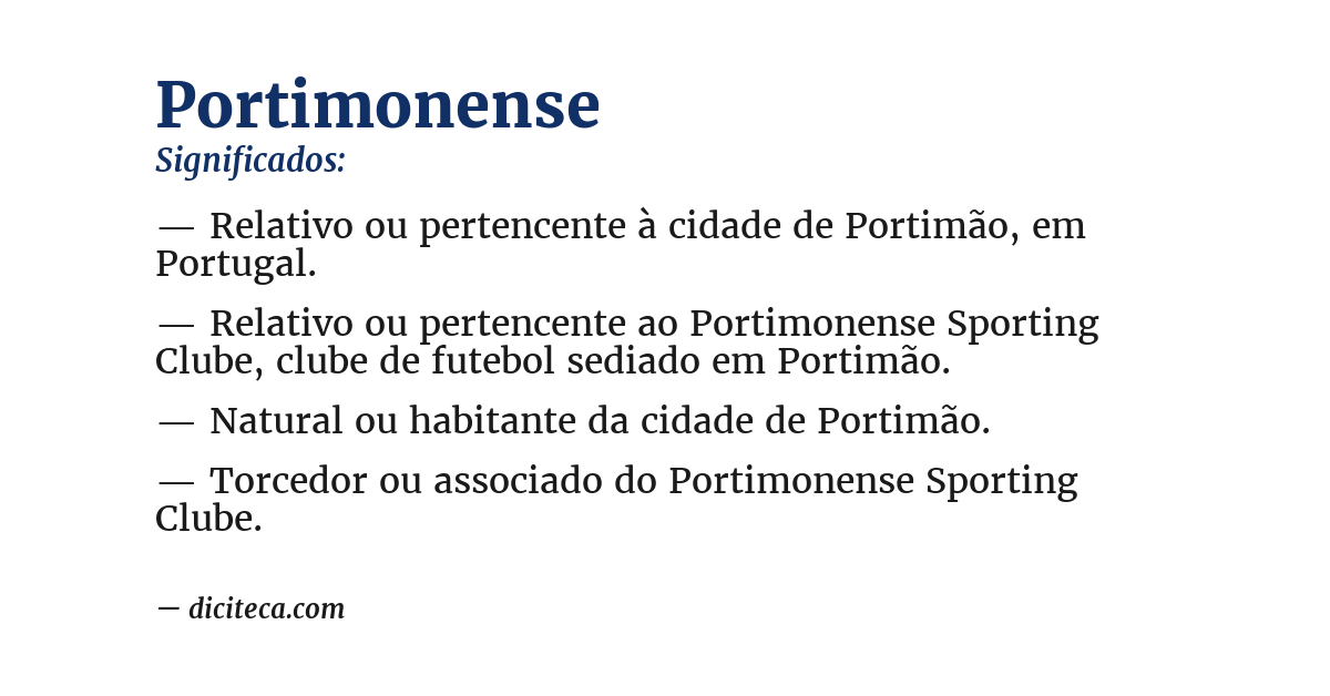 Significado de portimonense