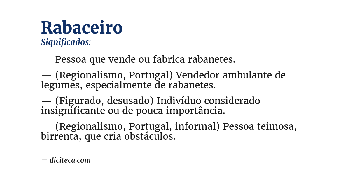 Significado de rabaceiro