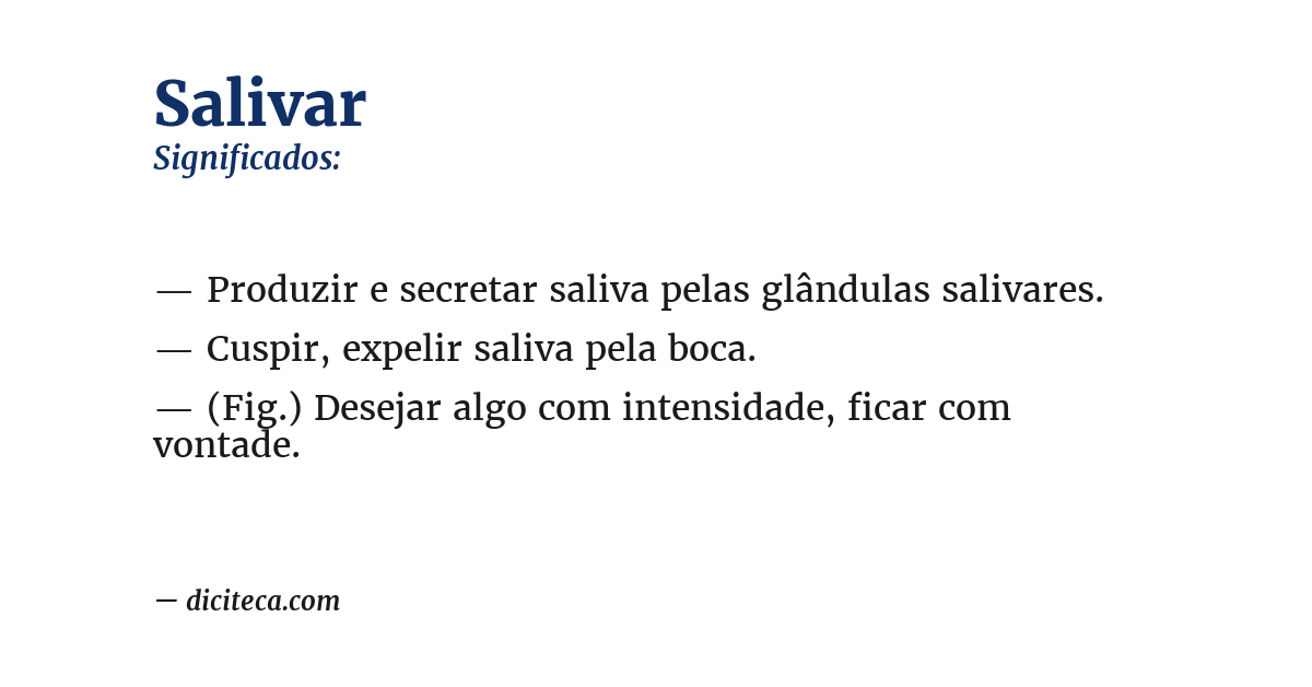 Significado de salivar