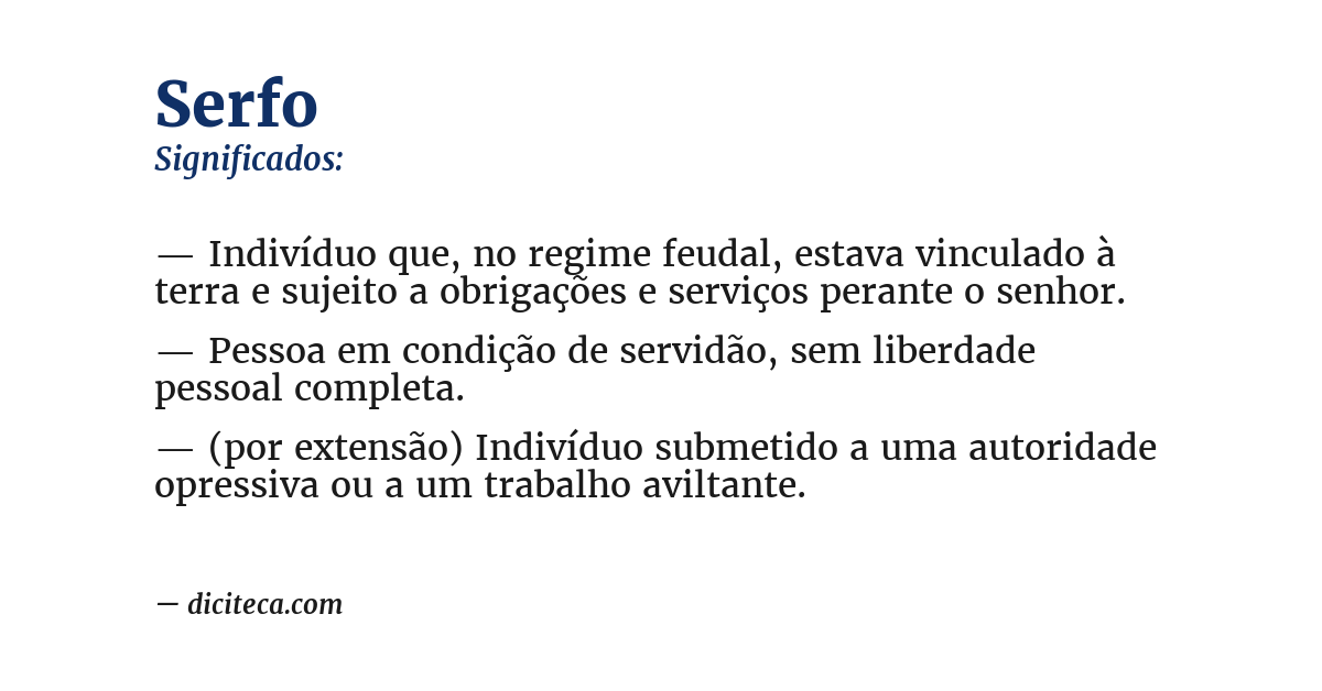 Significado de serfo