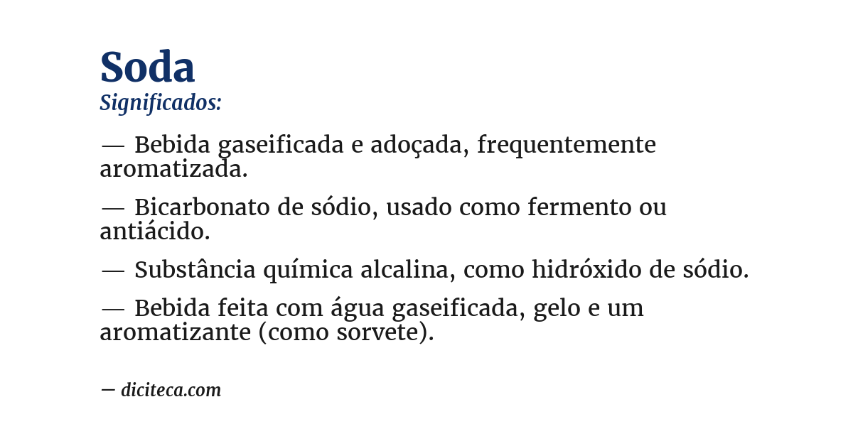 Significado de soda