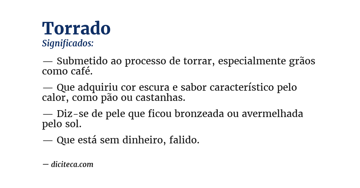 Significado de torrado