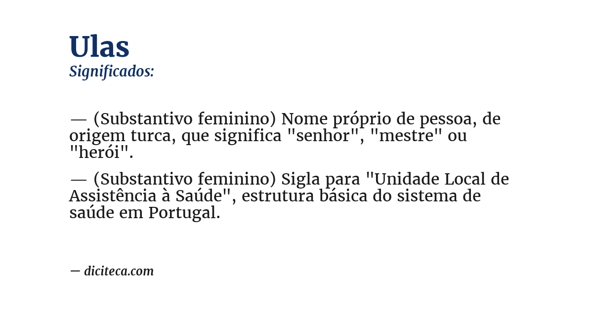 Significado de ulas