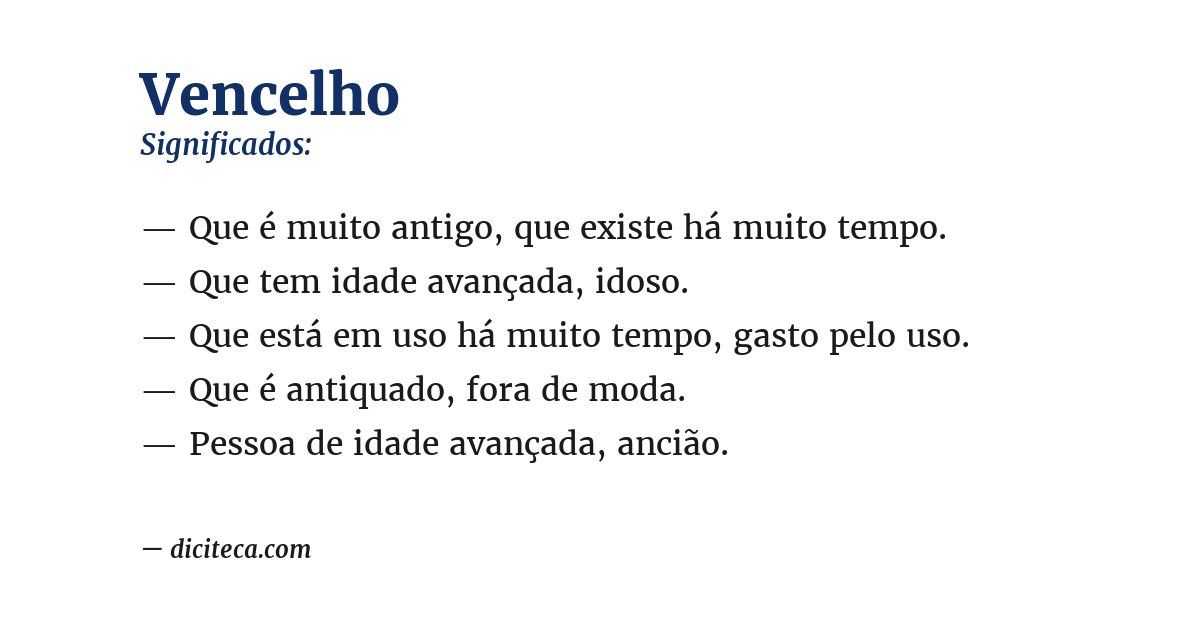 Significado de vencelho
