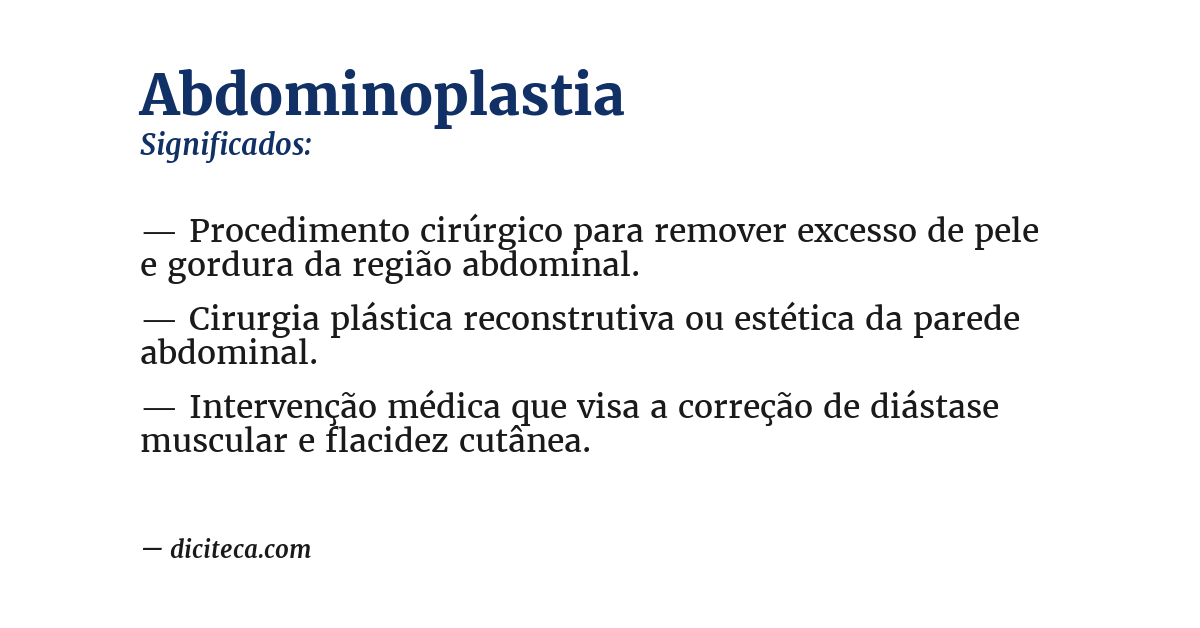 Significado de abdominoplastia