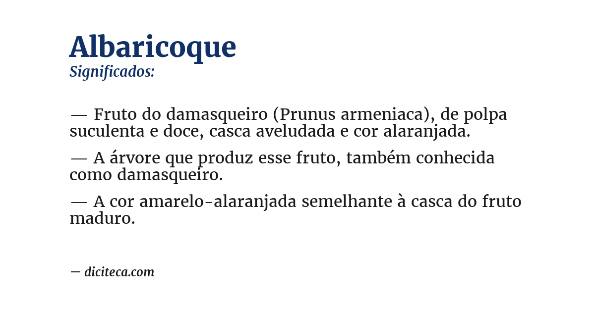 Significado de albaricoque