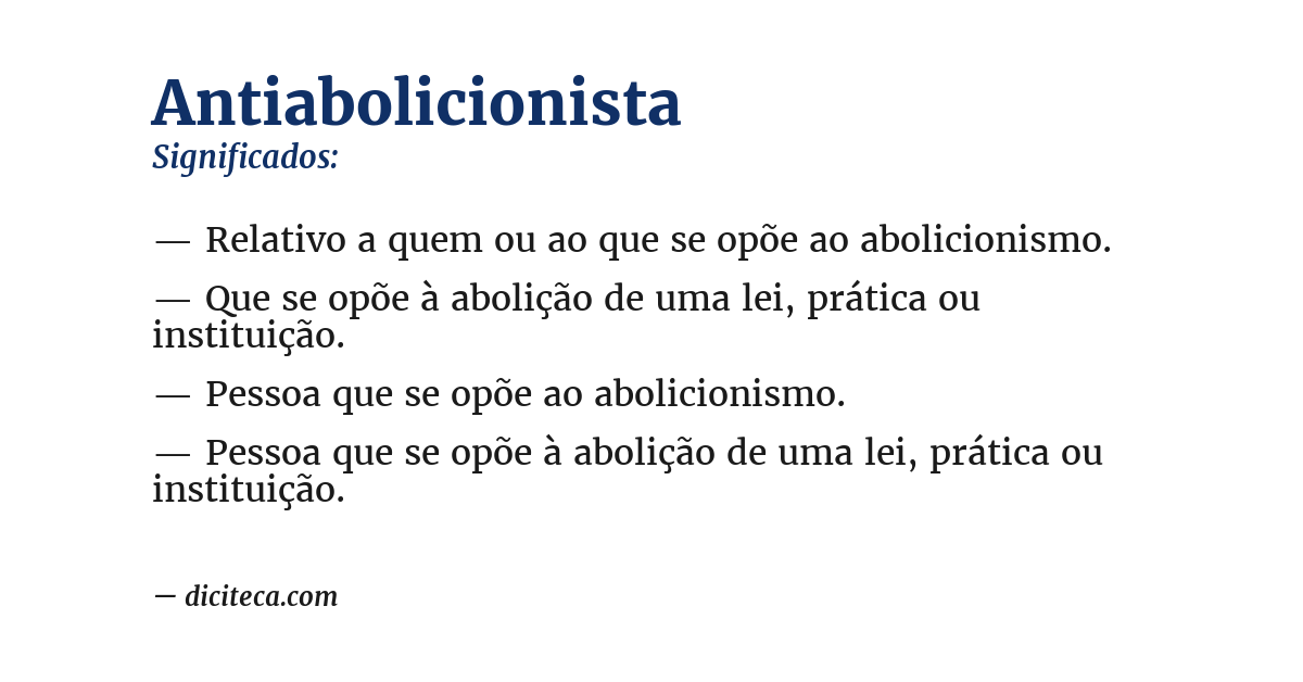 Significado de antiabolicionista