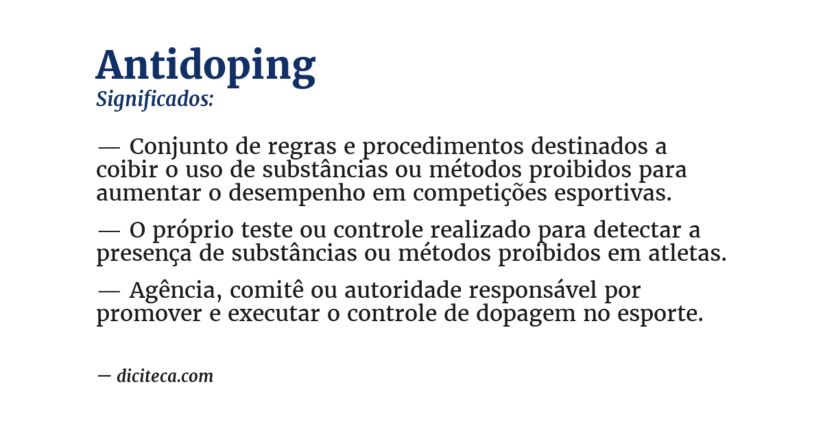 Significado de antidoping