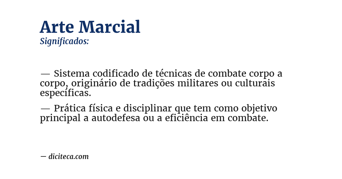 Significado de arte marcial