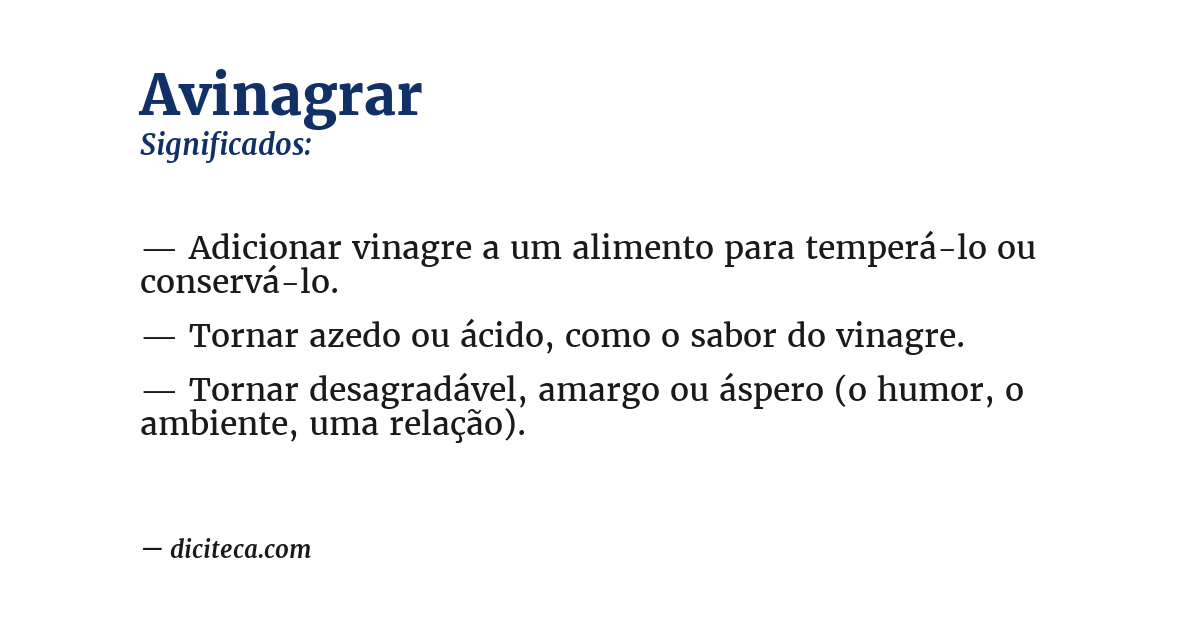 Significado de avinagrar