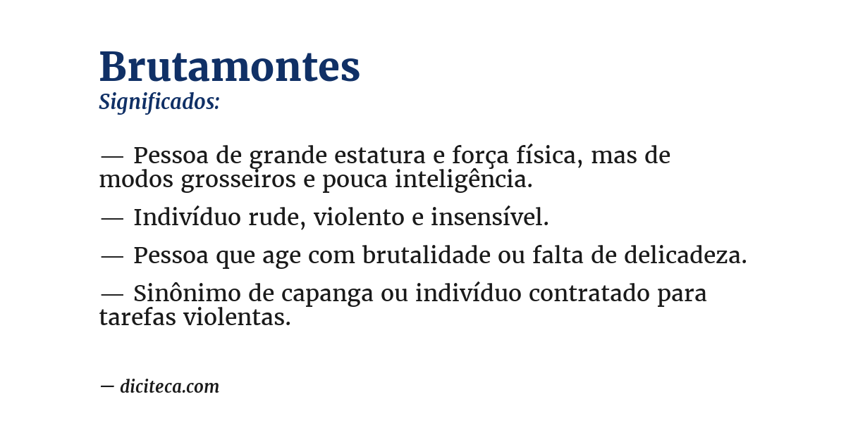 Significado de brutamontes