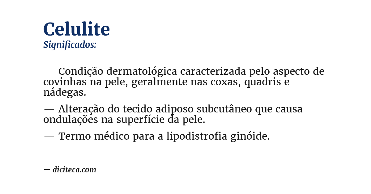 Significado de celulite