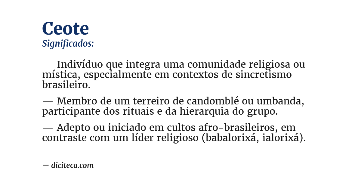 Significado de ceote