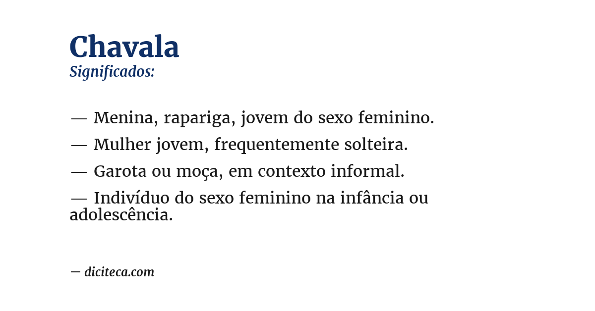 Significado de chavala