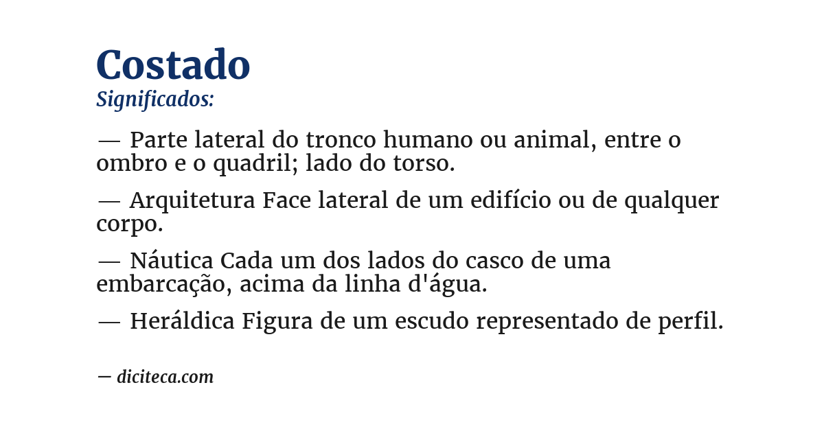 Significado de costado