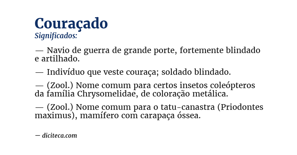 Significado de couraçado
