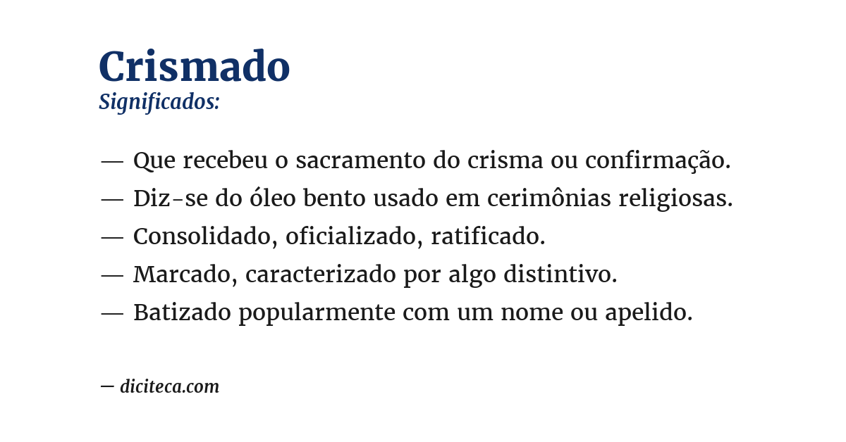 Significado de crismado