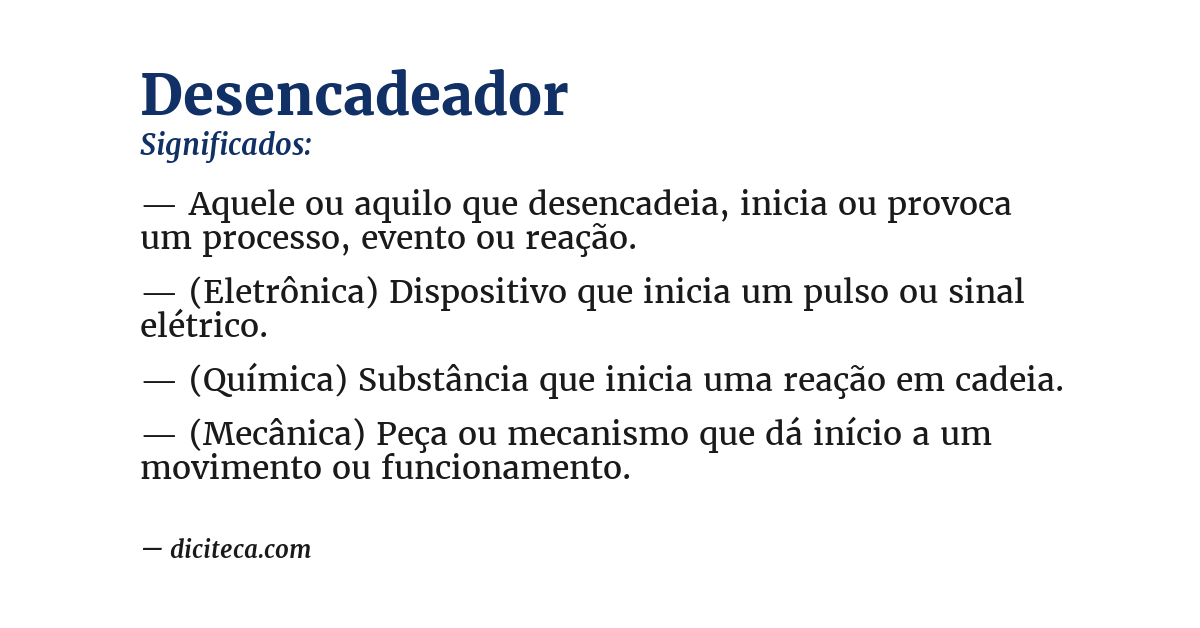 Significado de desencadeador