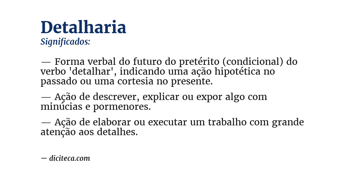 Significado de detalharia