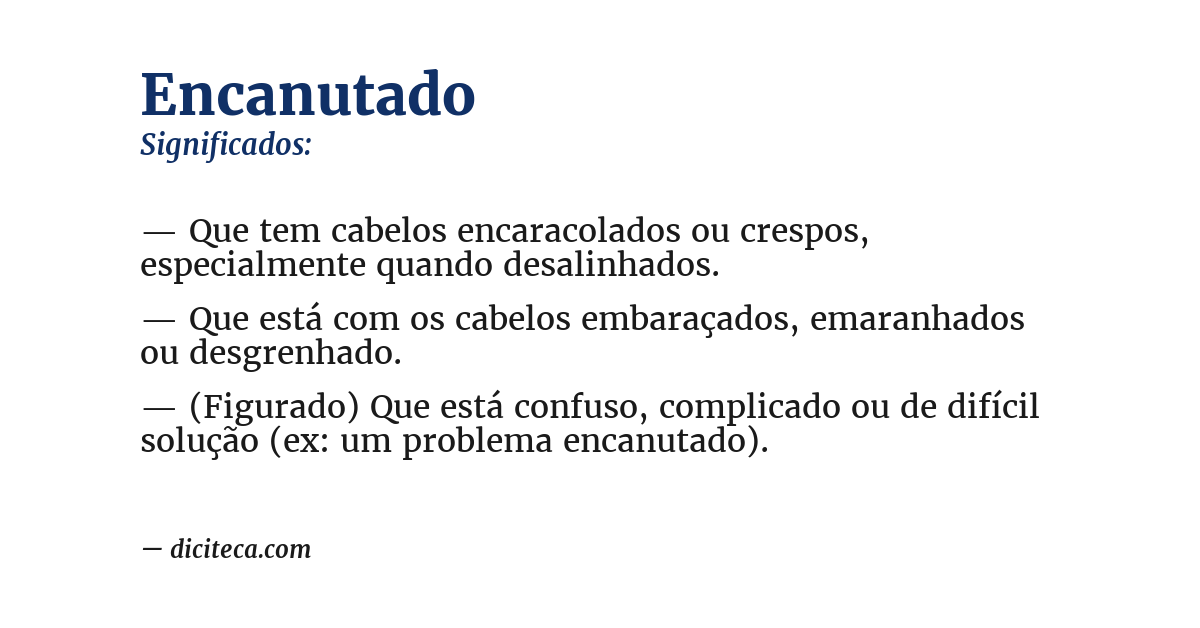 Significado de encanutado