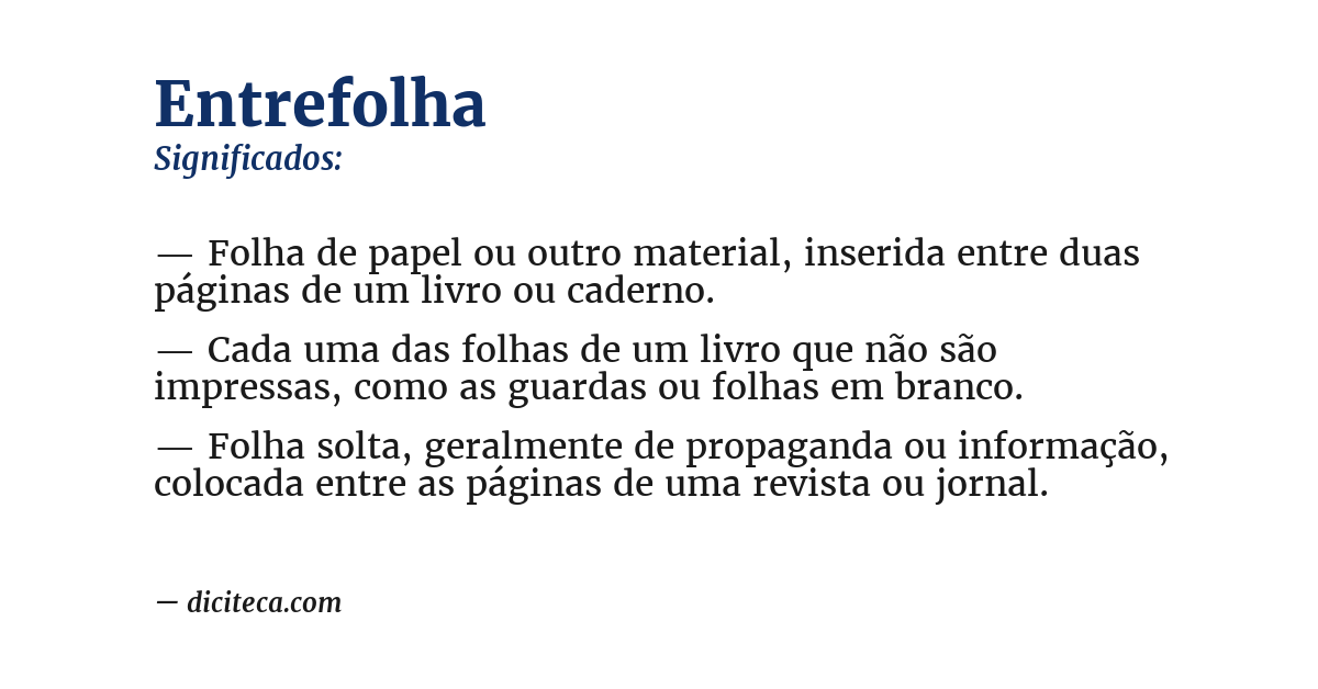 Significado de entrefolha