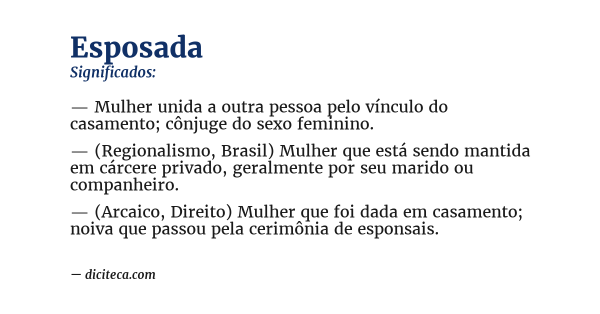 Significado de esposada