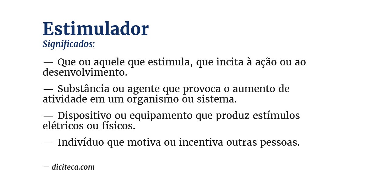 Significado de estimulador