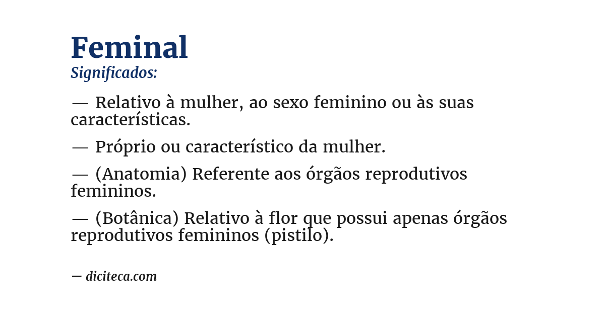 Significado de feminal