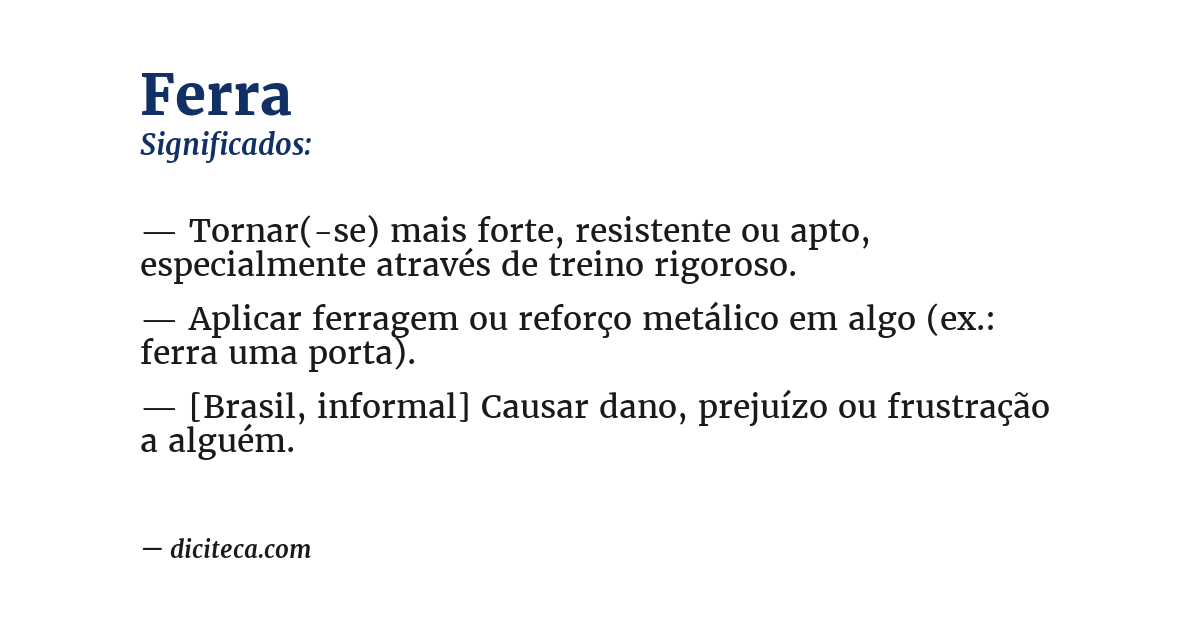 Significado de ferra