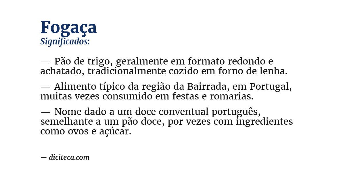 Significado de fogaça