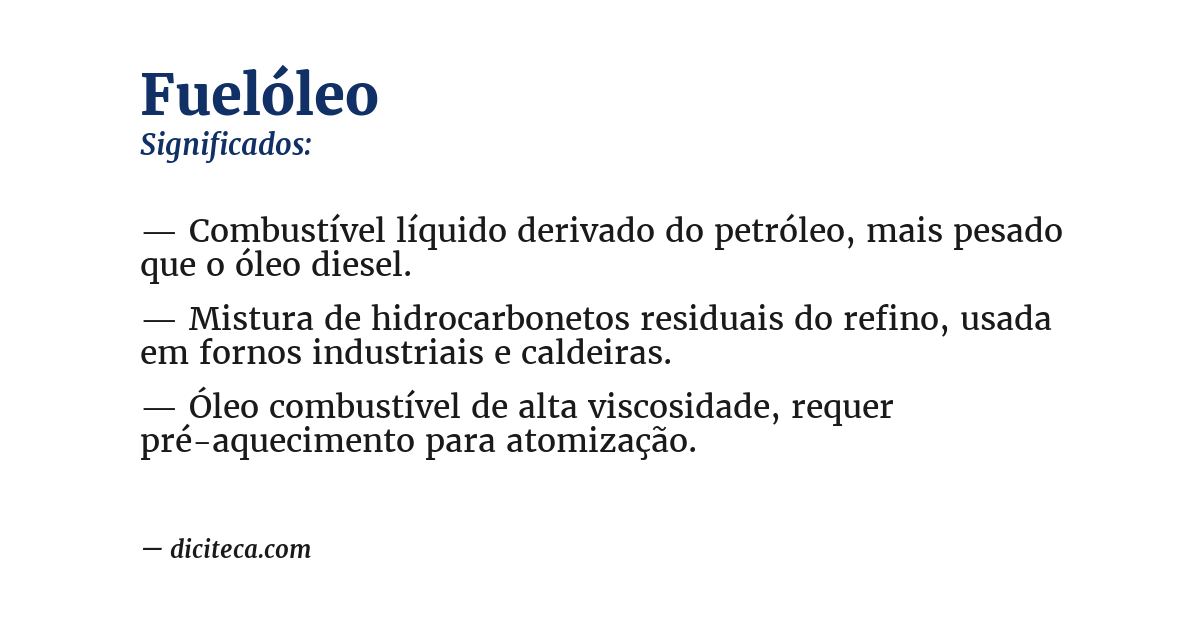 Significado de fuelóleo