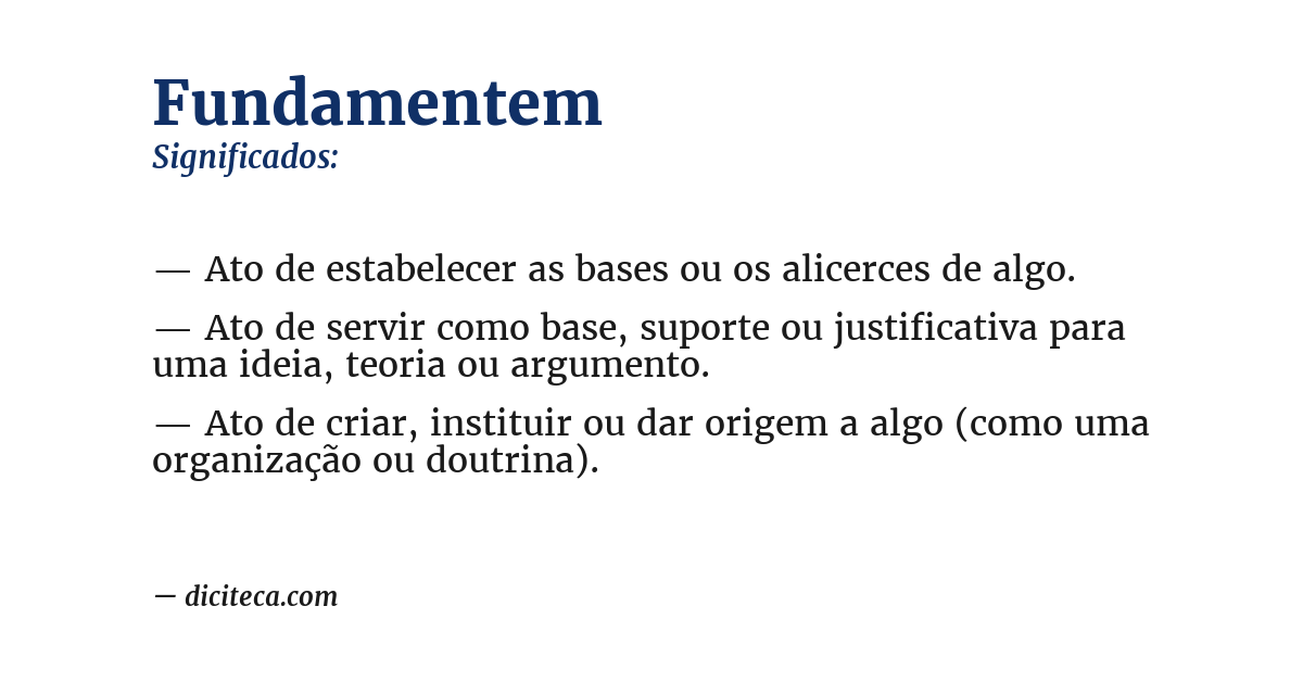 Significado de fundamentem