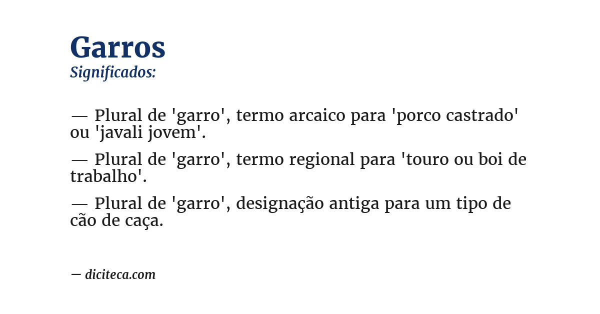 Significado de garros
