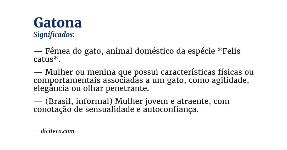 Significado de gatona