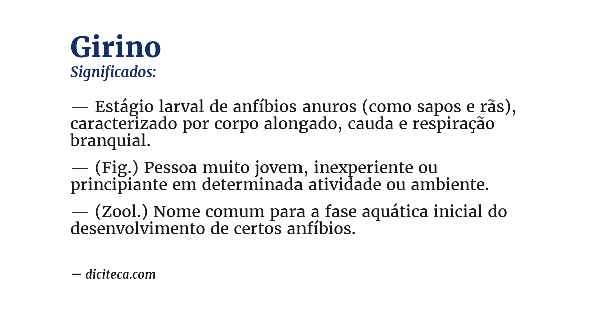 Significado de girino
