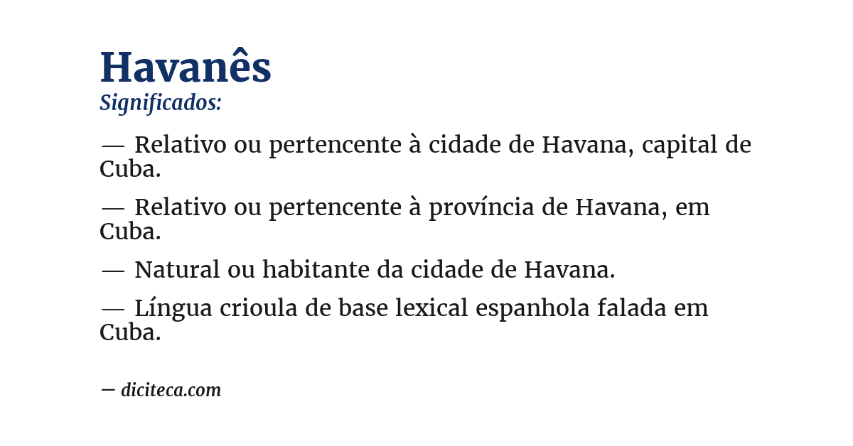 Significado de havanês