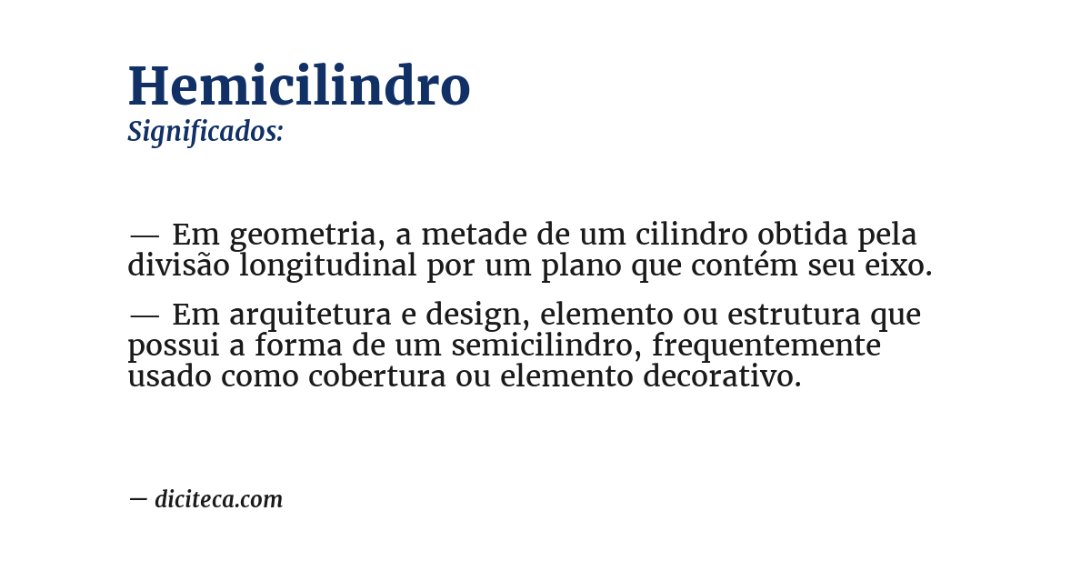 Significado de hemicilindro